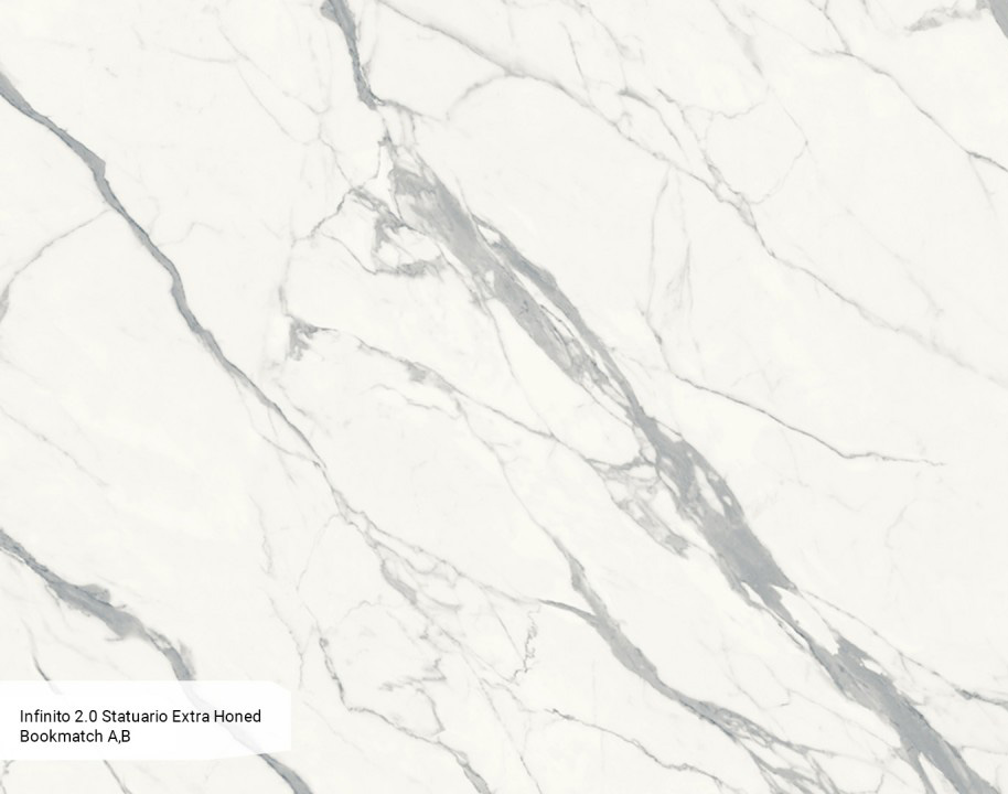 Infinito 2.0 Statuario Extra Honed Bookmatch A-B
